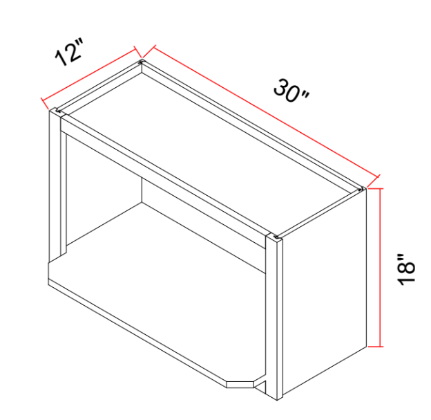 Wall Microwave Cabinet Finished Interior Built In Kitchens