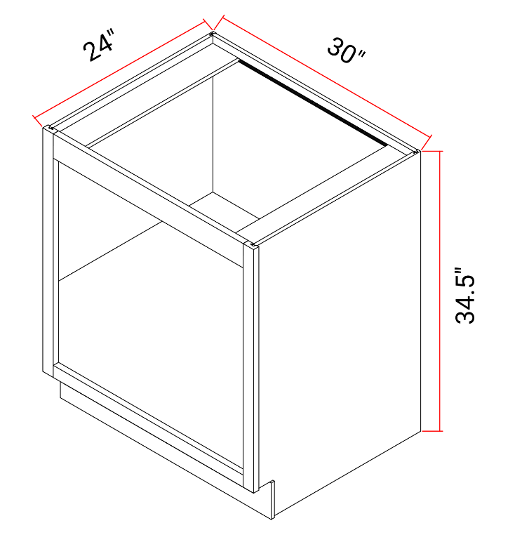 Base Oven Cabinet Premium Built In Look With Solid Wood
