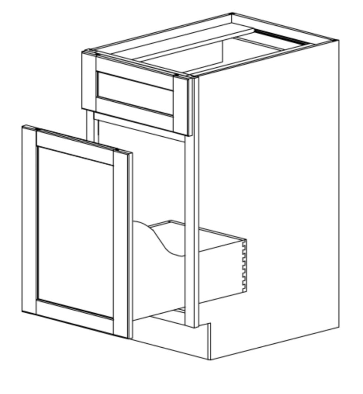 Base Waste Basket Kit Pullout Trash Solution for Cabinets