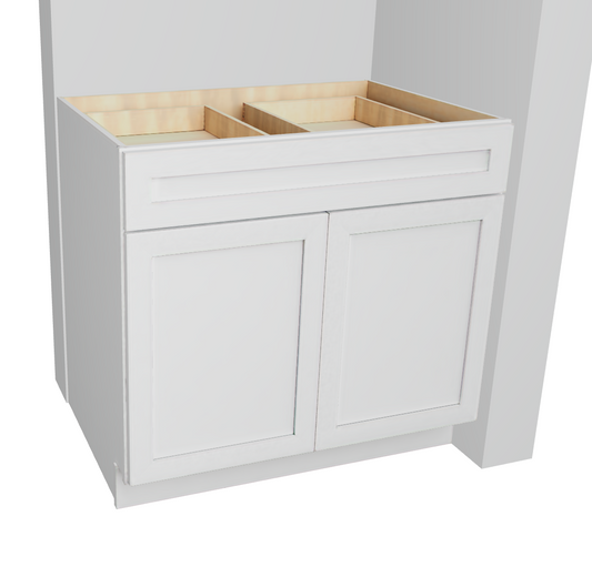 Base Cabinet Double Doors One Drawer Adjustable Shelf