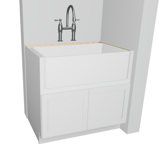 Farm Sink Base Cabinet Double Doors Storage Solution