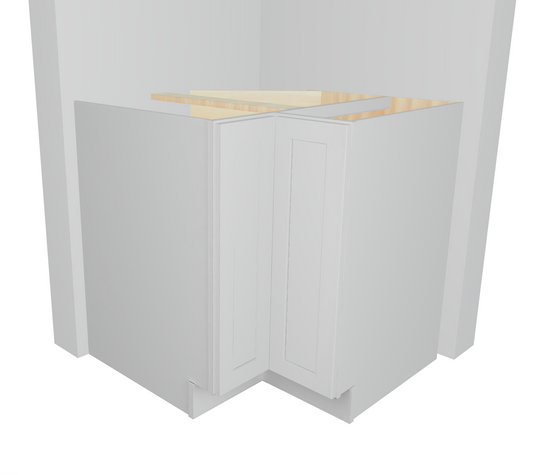 Base Lazy Susan Cabinet Bi Fold Doors For Corner Storage