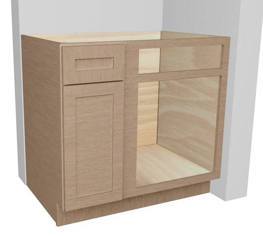Base Blind Corner Cabinet One Door Drawer Adjustable Shelf