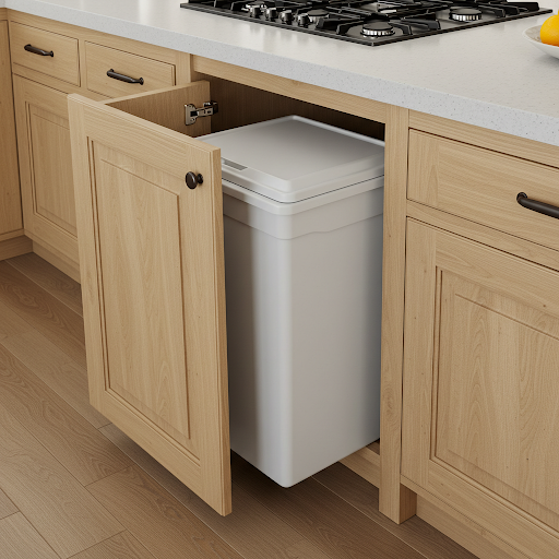 Slim Space Saving Trash Can For Kitchen And Office Durable