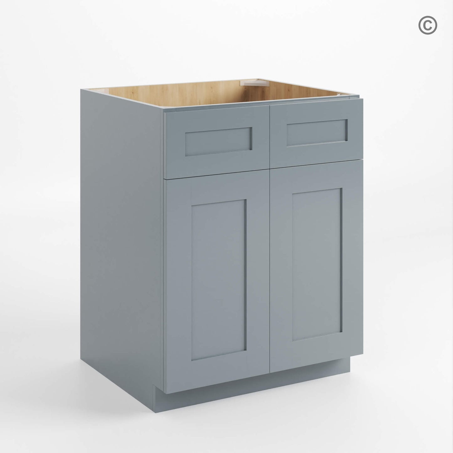 Base Cabinet Shaker Sink Base With Double Doors and False Drawers