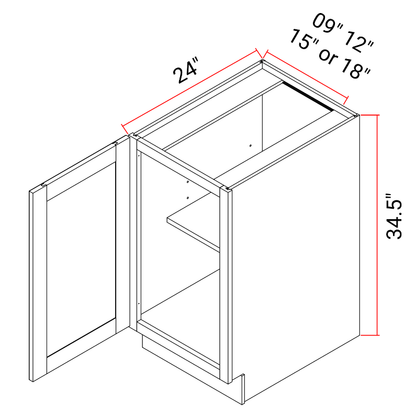 Base Cabinet Full Height Doors With One Adjustable Shelf