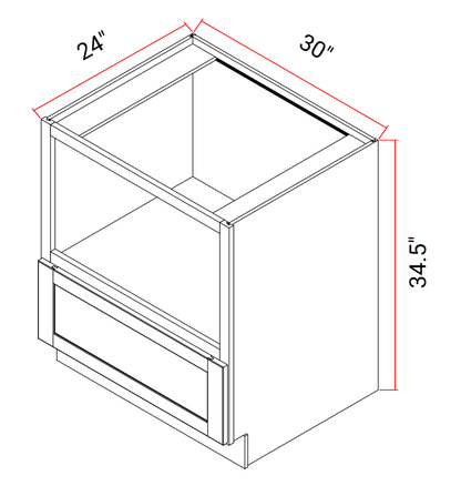 Base Microwave Cabinet With One Drawer Solid Wood For Home