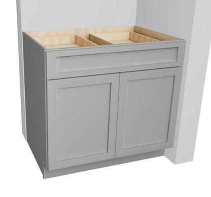 Base Cabinet Double Doors One Drawer Adjustable Shelf
