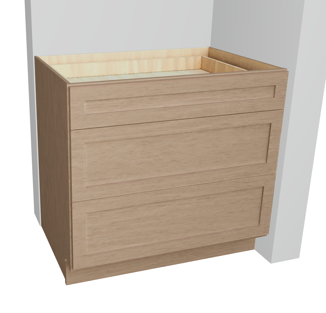 Base Cabinet Three Drawers Premium Durable Storage Solution