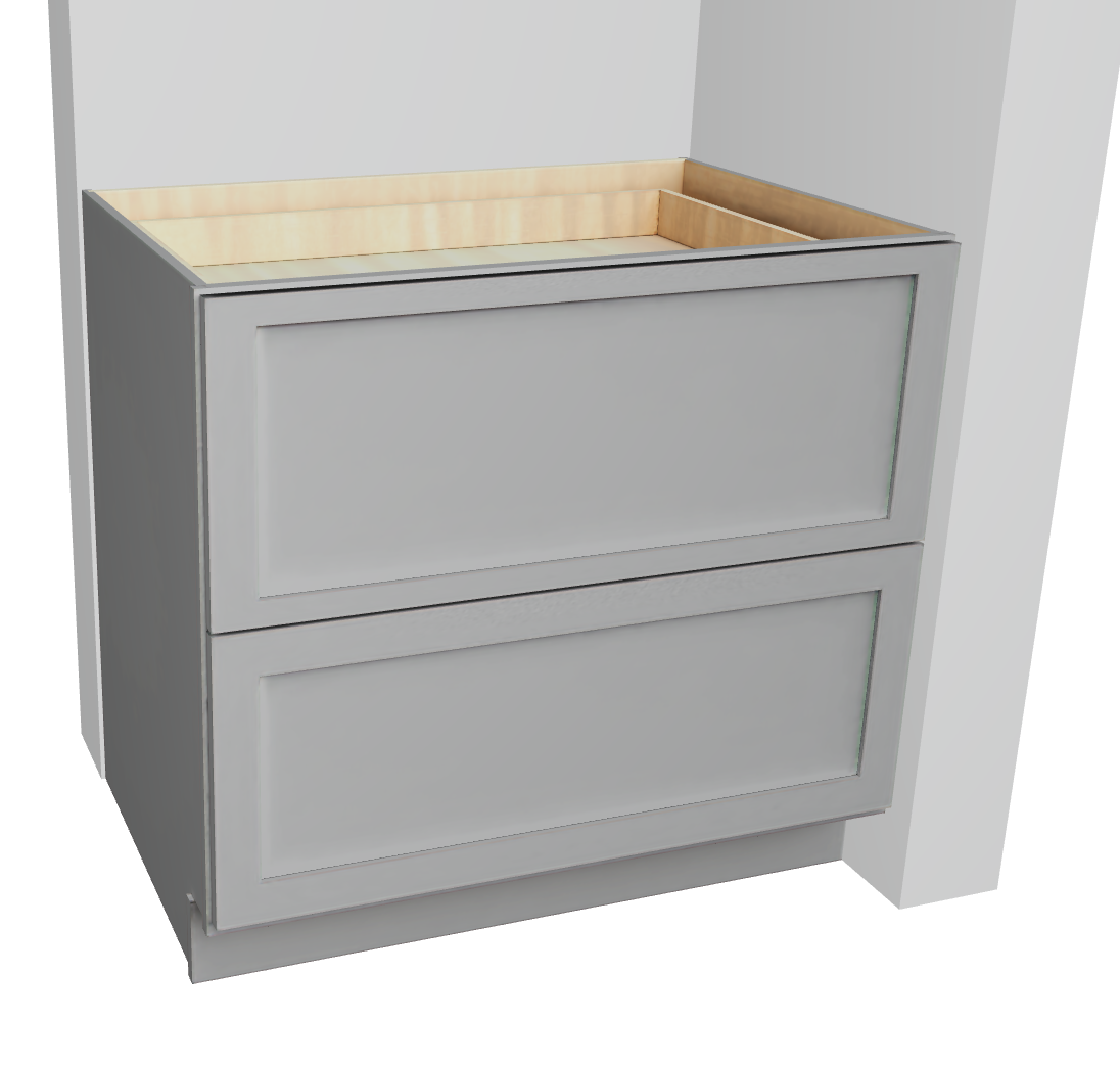 Base Cabinet Double Drawers For Storage