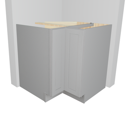 Base Lazy Susan Cabinet Bi Fold Doors For Corner Storage