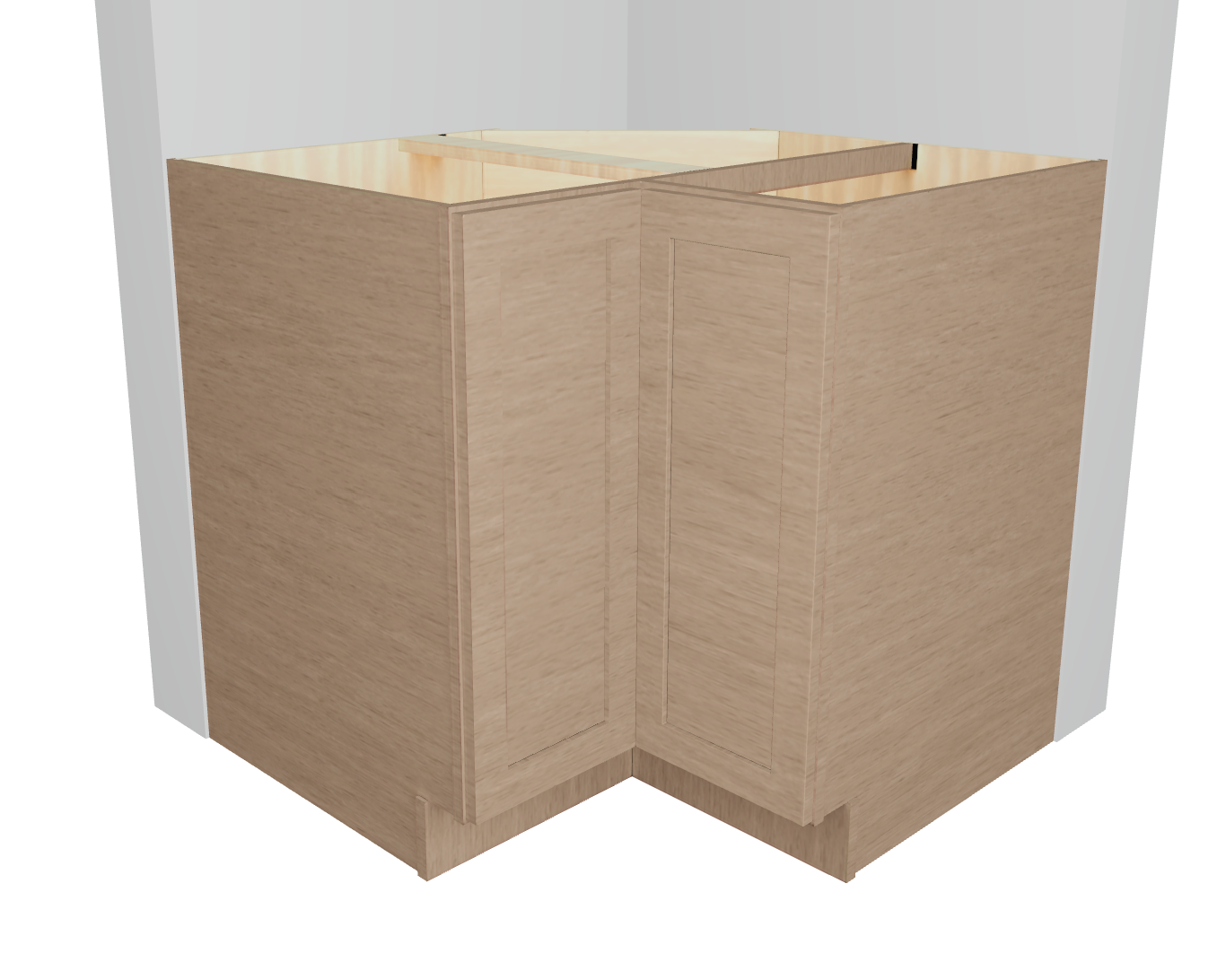 Base Lazy Susan Cabinet Bi Fold Doors For Corner Storage