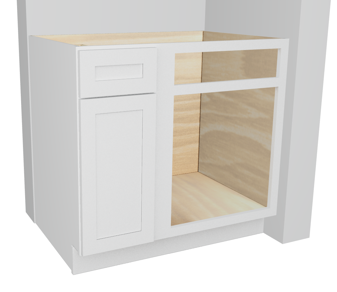 Base Blind Corner Cabinet One Door Drawer Adjustable Shelf