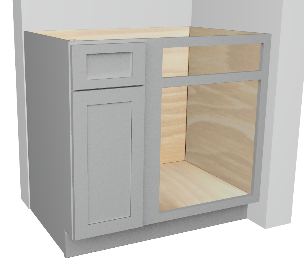 Base Blind Corner Cabinet One Door Drawer Adjustable Shelf