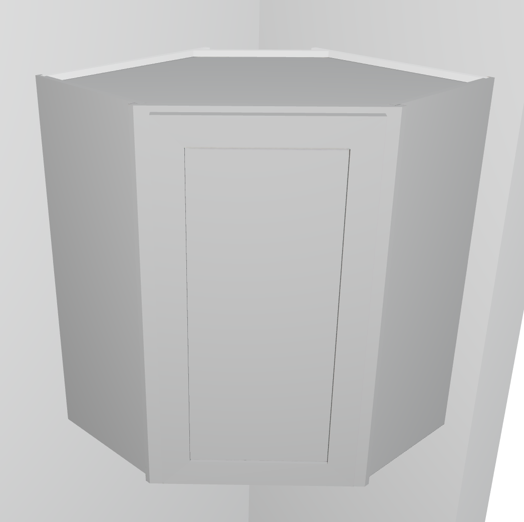 Diagonal Wall Cabinet L/R Door Two/Three Adj Shelves