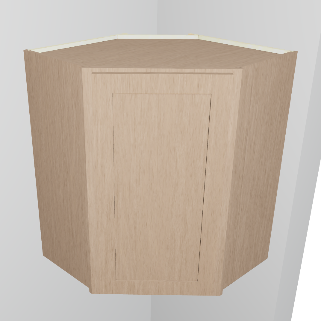 Diagonal Wall Cabinet L/R Door Two/Three Adj Shelves